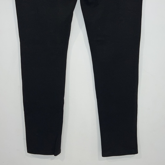 JOSEPH Ribkoff Black Ponte Pants with Colorblock Brown Faux Suede Panels size 8 - Picture 10 of 11